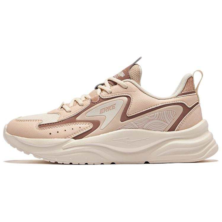 Erke Abrasion Resistant Breathable Low top Chunky Sneakers Women's Almond Cinnamon Pink