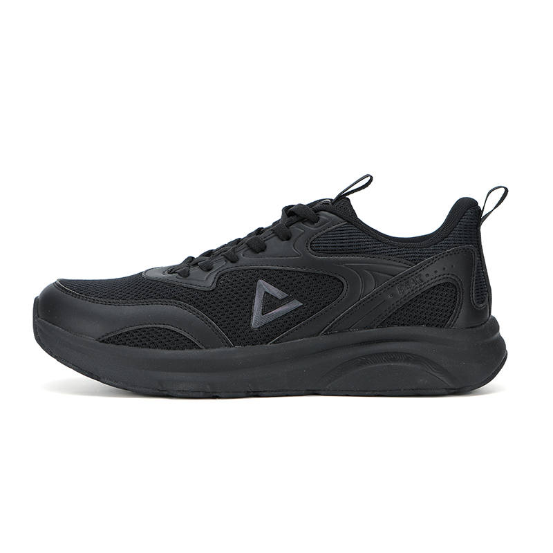 PEAK Cushioning Lightweight Rebound Low top Running Shoes Men's All Black