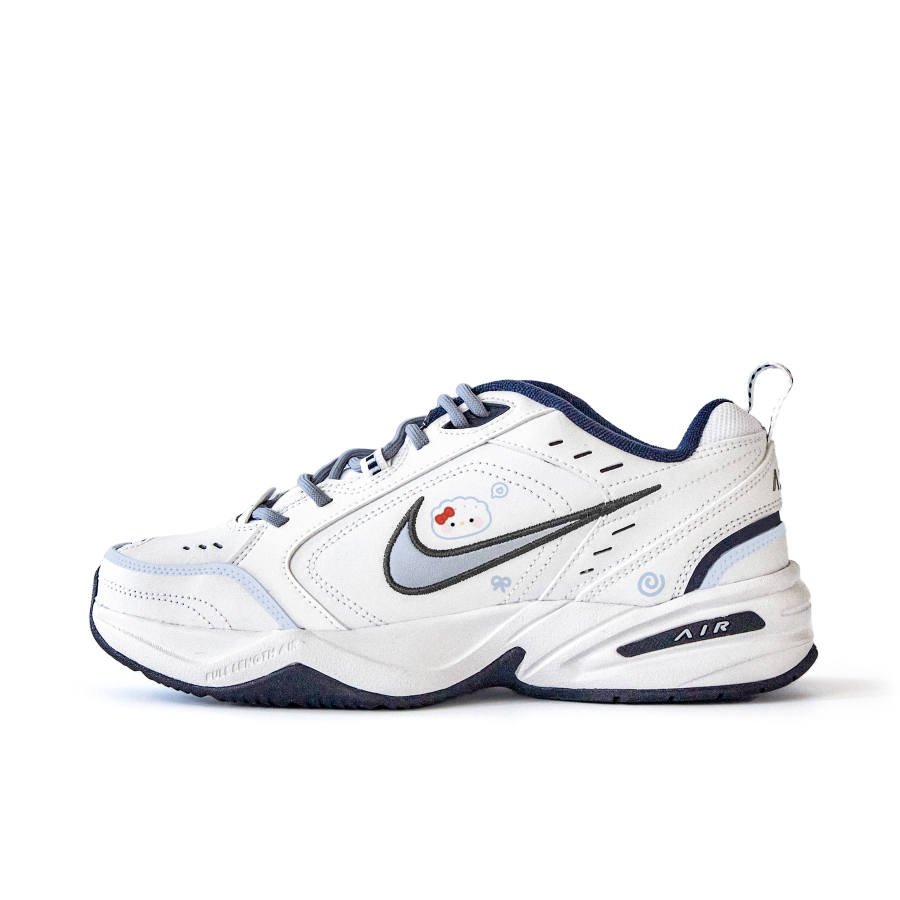 Nike Nike Air Monarch 4 Slip Resistant Abrasion Resistant Low top Chunky Sneakers Unisex White Purple