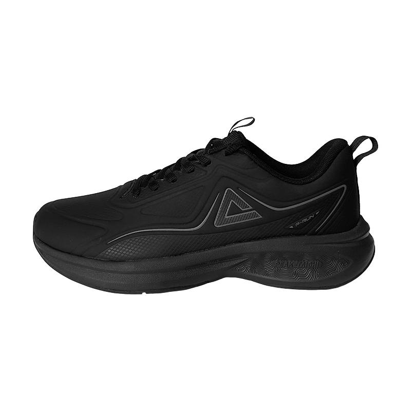 PEAK Taichi Journey Running Shoes Men's Low Top All Black