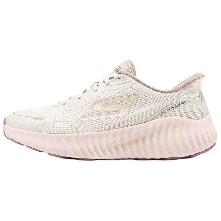 Skechers GO RUN NOW Fabric Low top Running Shoes Women's Beige