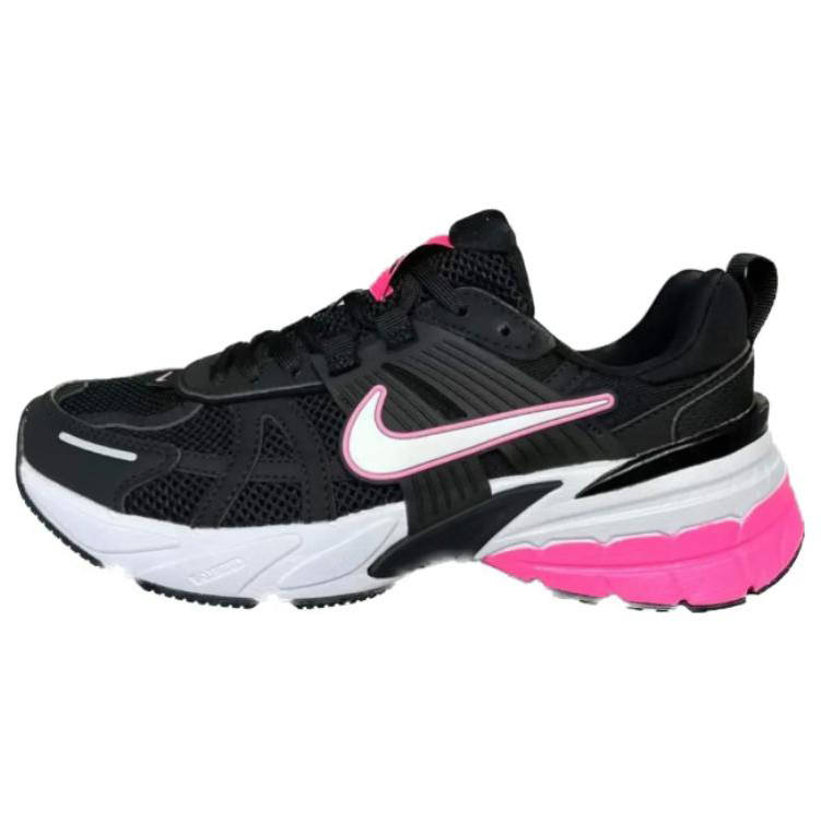 Nike Nike V2K Run Comfortable Cushioning Slip Resistant Abrasion Resistant Low top Running Shoes Men's Black White Pink
