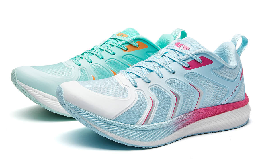 VOIT Running Shoes Unisex Low Top Green Blue Mismatched