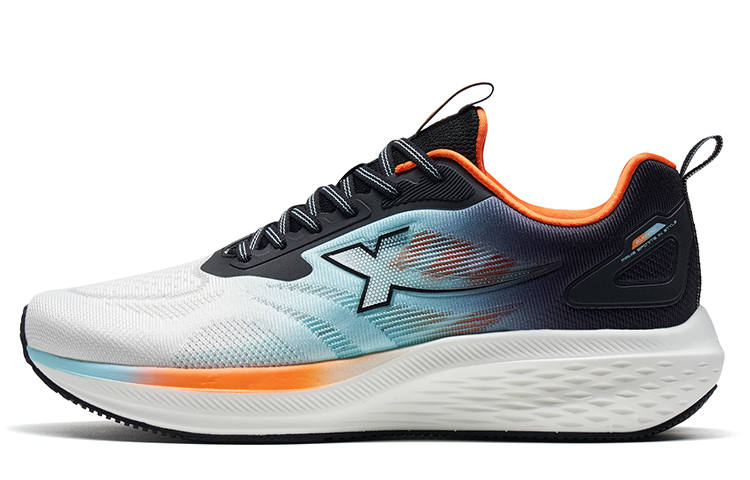 XTEP Running Shoes Men's Low Top Sail White/Ice Blue/Black