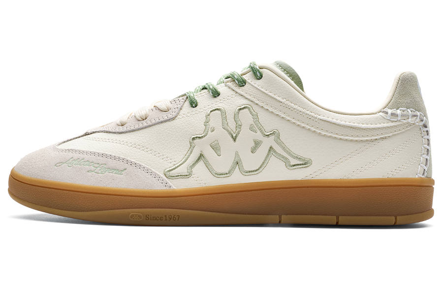 Kappa Tifo Back to Back Low top Skateboard Shoes Unisex Cheese, White Plantain, Green