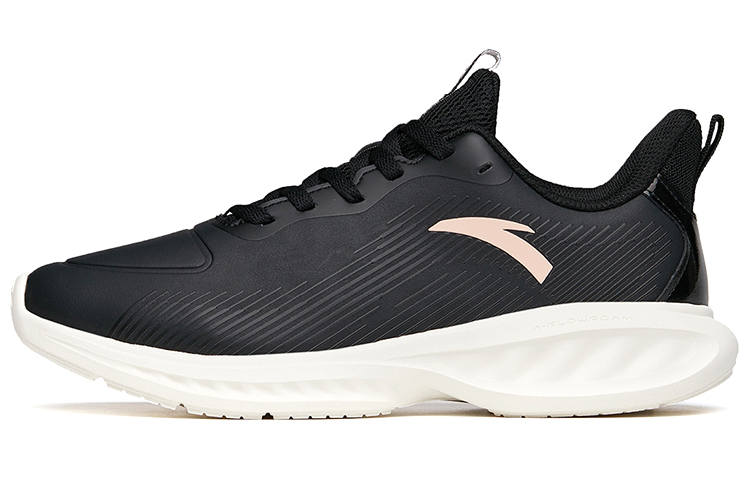 Anta Running Collection Abrasion Resistant Slip Resistant Low top Running Shoes Women's Black