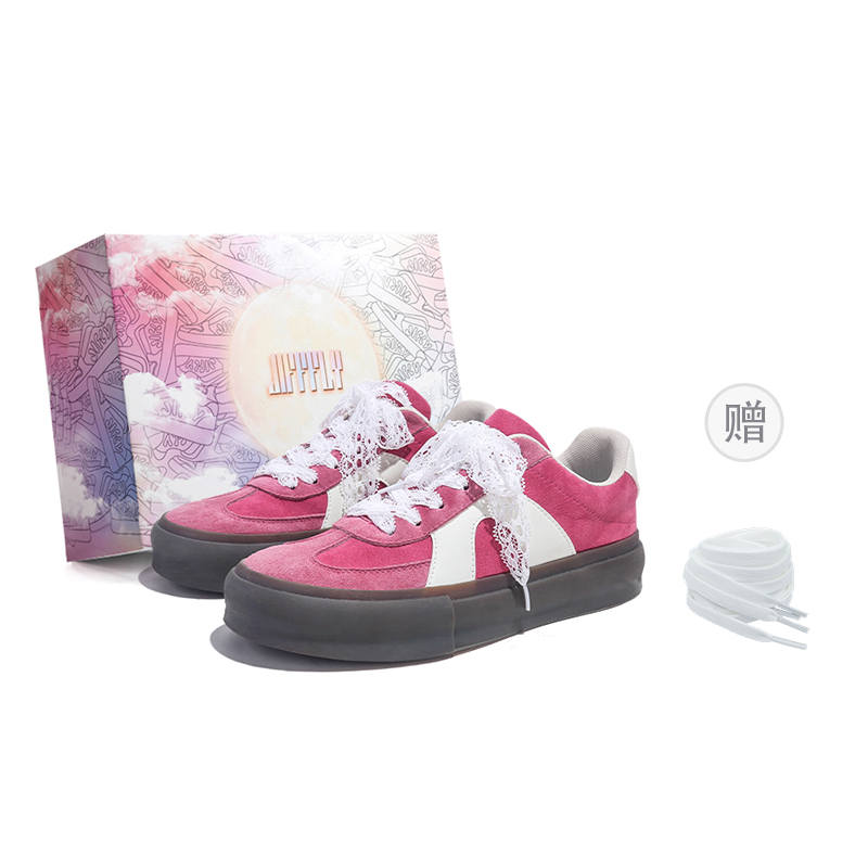 Jifffly Slip Resistant Abrasion Resistant Balance Low top Skateboard Shoes Women's Pink