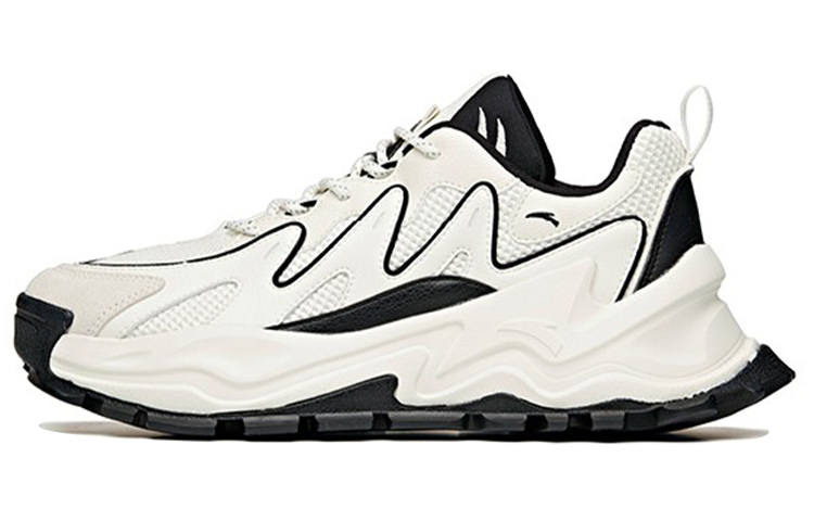 Anta Textile, Synthetic Leather Low top Cushioning Slip Resistant Abrasion Resistant Breathable Chunky Sneakers Men's