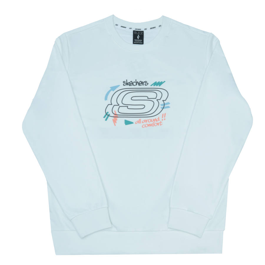 Skechers Crew Neck Sweatshirt Unisex Bright White