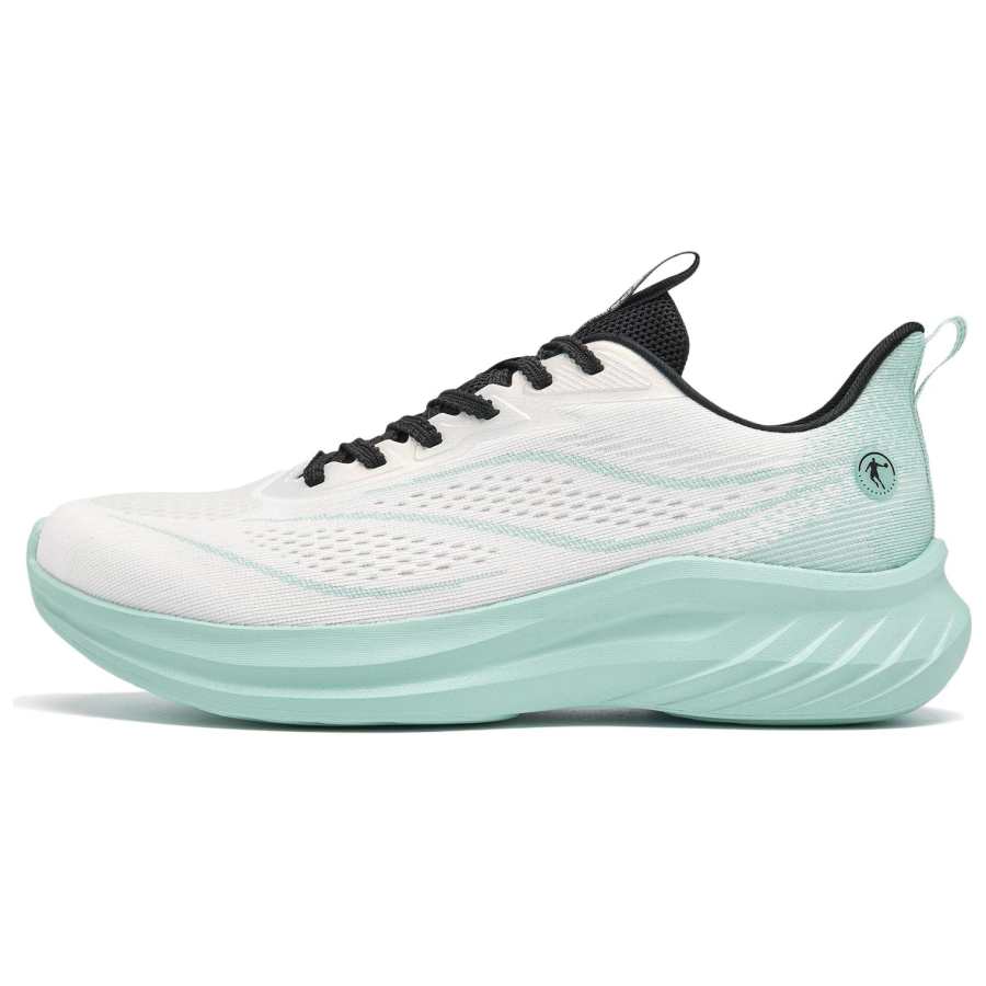 QIAODAN Low top Casual Training Running Shoes Men's White Shadow Cyan
