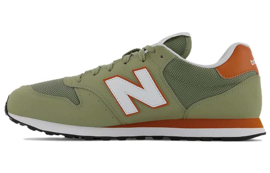 New Balance New Balance NB 500 Textile, Leather Athleisure Low top Running Shoes Men's Green