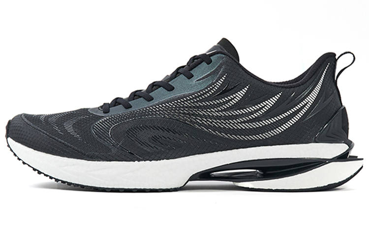XTEP Fei Ling Fabric Slip Resistant, Abrasion Resistant, Breathable Low top Sprint Running Shoes Women's Black