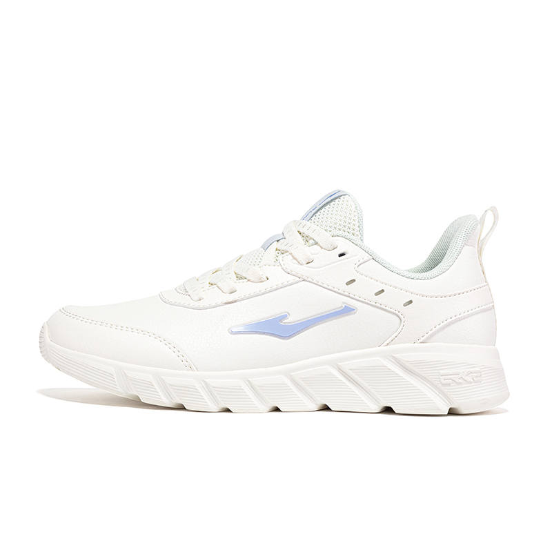 Erke Lightweight Anti Slip Low top Casual Running Shoes Women's White Purple