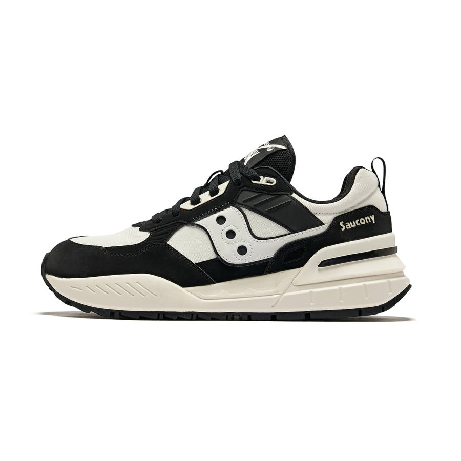 Saucony Shadow 5000 Slip Resistant Abrasion Resistant Low top Running Shoes Unisex Black Beige