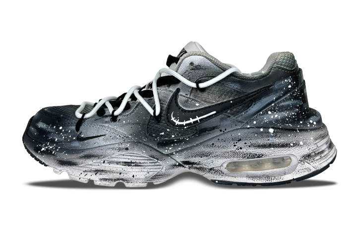 Nike Nike Air Max Fusion Cushioning Slip Resistant Abrasion Resistant Low top Running Shoes Women's Black White