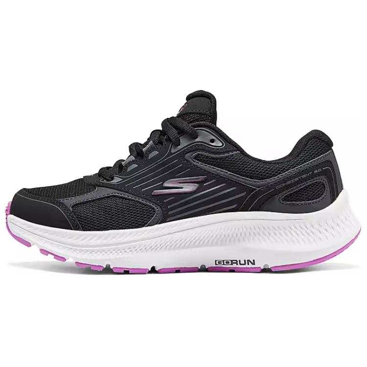 Skechers Go Run Consistent 2.0 Breathable Coverage Low top Running Shoes Women's Black Purple