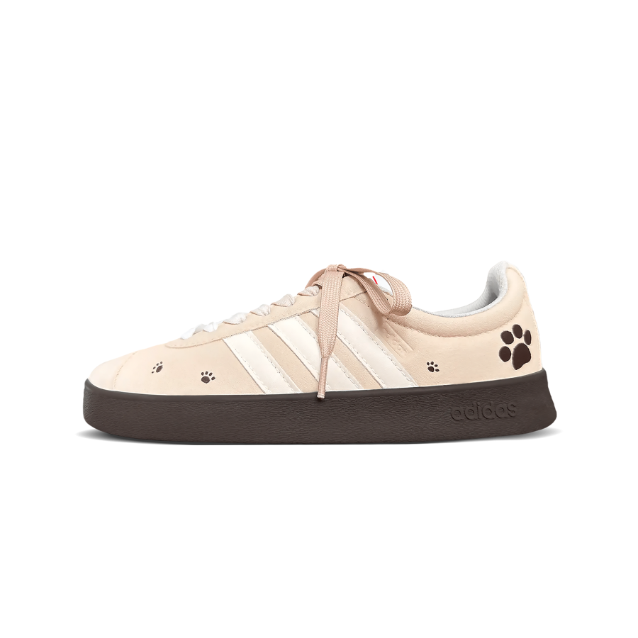 Adidas Adidas VL COURT 2.0 Milk Tea Bear Abrasion Resistant Abrasion Resistant Low top German Army Trainers Women's Beige