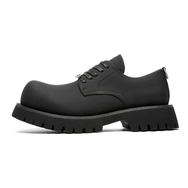 HUOFEIYU Microfiber Leather Abrasion Resistant Height Increasing Work Boots Men's