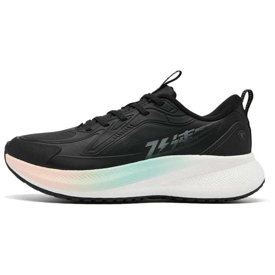 QIAODAN Flying Speed 3LITE Low top Q KUNGFU TURBO Rebound Technology Running Shoes Women's Black Water Wave Blue