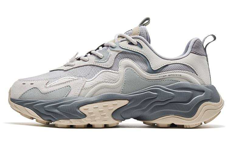 XTEP Huiyou Abrasion Resistant Abrasion Resistant Low top Chunky Sneakers Men's Gray