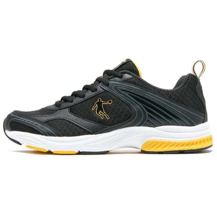QIAODAN Abrasion Resistant Abrasion Resistant Low top Running Shoes Men's Black Yellow