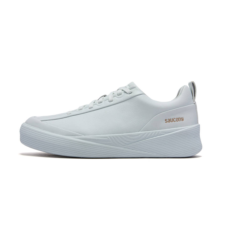 Saucony WHITE Cow Leather Cushioning Breathable Casual Shoes Unisex White