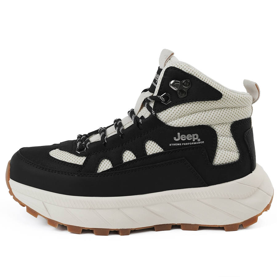 Jeep High top Outdoor Shoes Unisex Black White