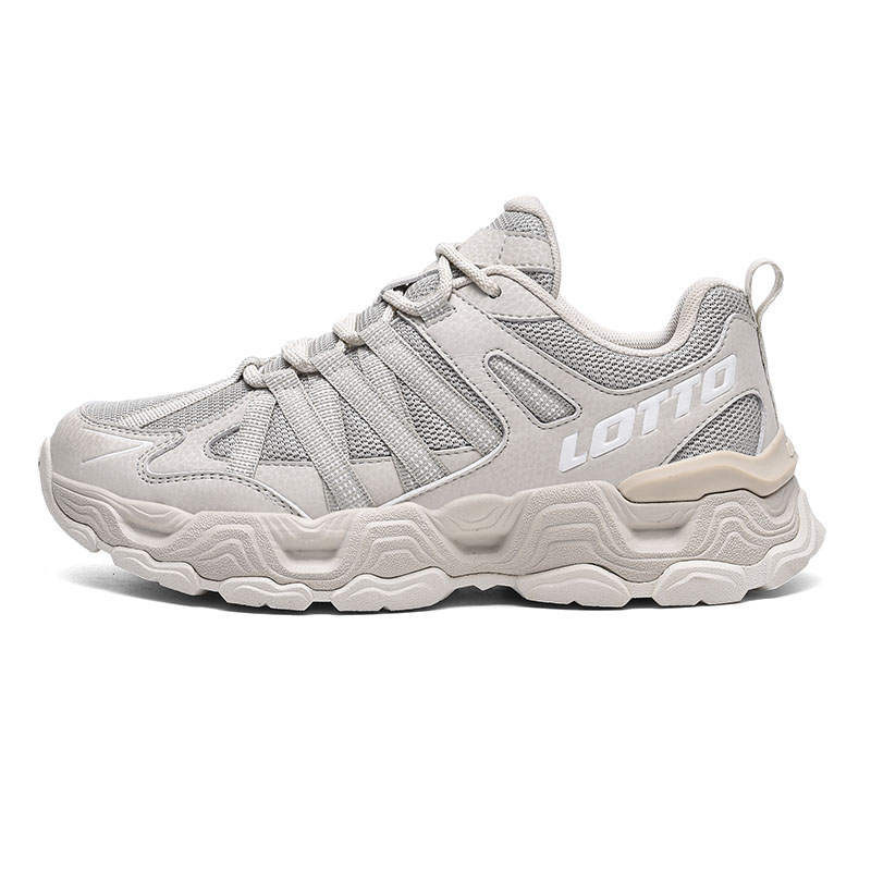 LOTTO Cushioning Slip Resistant Abrasion Resistant Low top Outdoor Shoes Women's Beige Gray