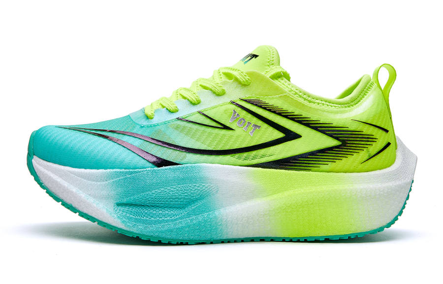 VOIT Low top Carbon Plate Marathon Running Shoes Unisex Green Neon Green
