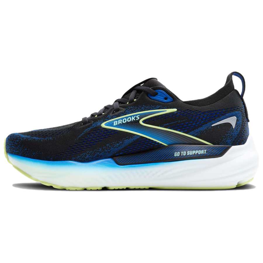 Brooks Glycerin GTS 22 Support Low top Casual Long Distance Running Shoes Men's Black Blue