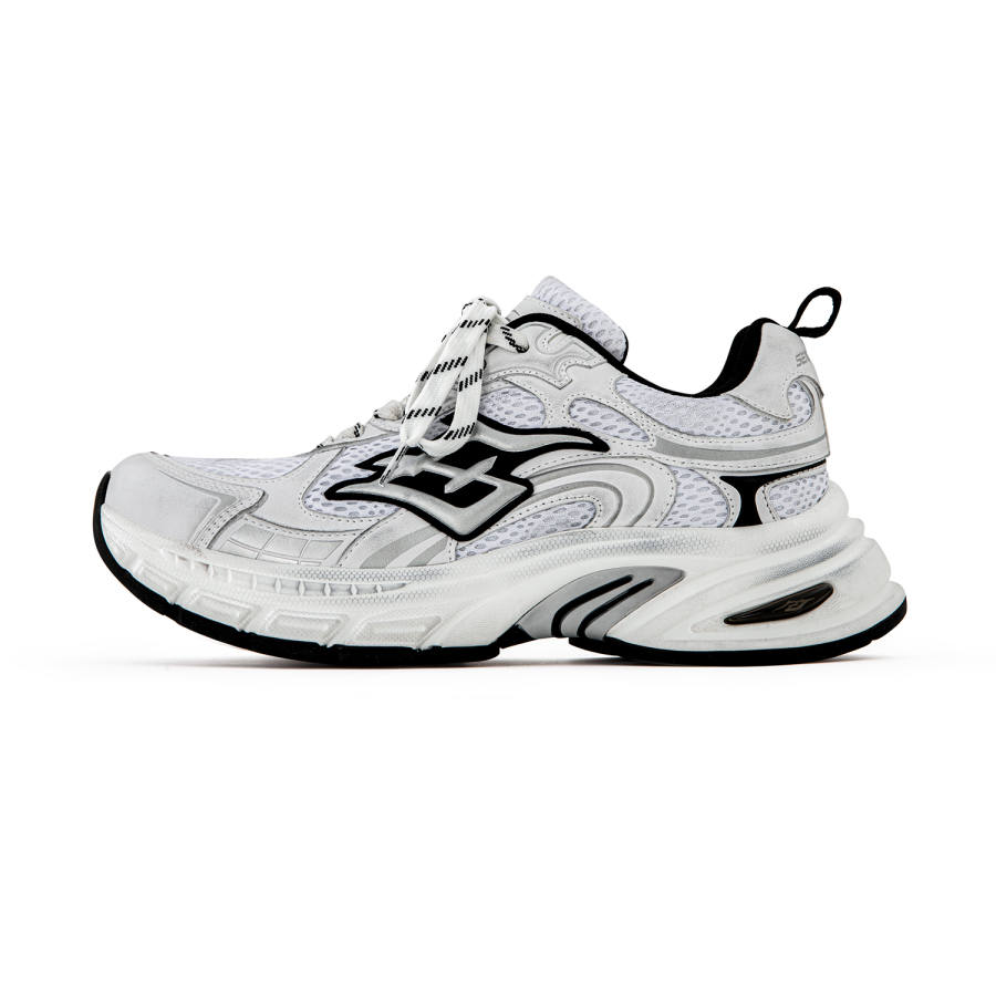 SENGUOGUO Height Increasing Abrasion Resistant Breathable Low top Chunky Sneakers Unisex White