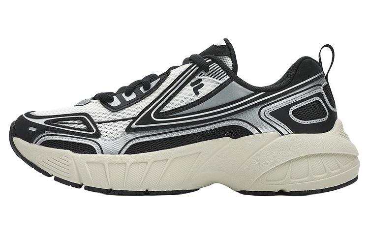 FILA FUSION CRED Navigator Textile, Synthetic Leather Breathable Low top Running Shoes Men's White Black