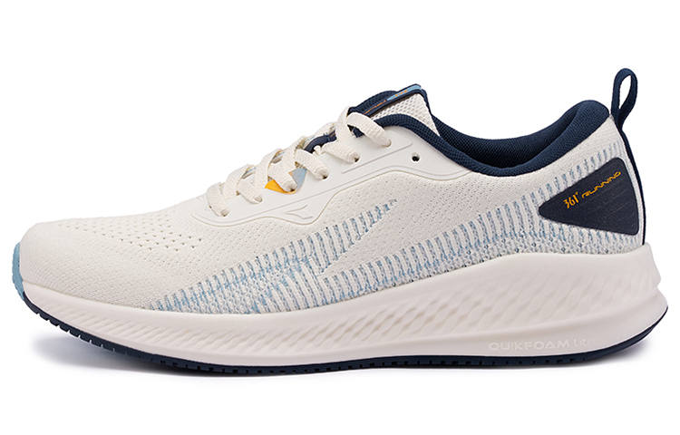 361° Versatile Slip Resistant, Abrasion Resistant, Breathable, Lightweight Low top Running Shoes Men's White Blue