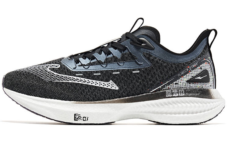 Erke Dust Free 1.0 Qi Low top Running Shoes Men's Black Silver