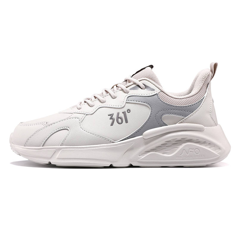 361° Slip Resistant Abrasion Resistant Low top Casual Running Shoes Men's Gray