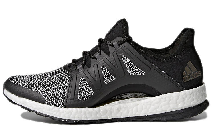 Adidas Adidas Pureboost Fabric Slip Resistant Abrasion Resistant Cushioning Low top Running Shoes Women's Black