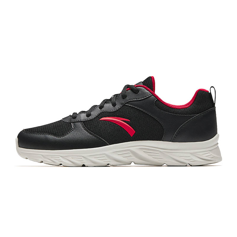 Anta Abrasion Resistant Breathable Low top Casual Running Shoes Men's Black White