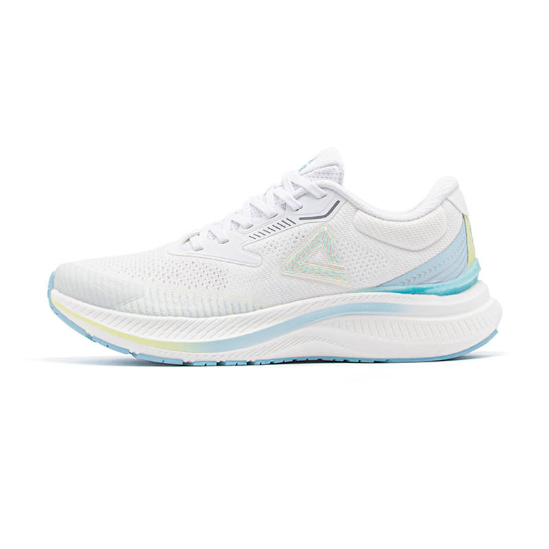 PEAK Slip Resistant Abrasion Resistant Low top Running Shoes Men's White Blue