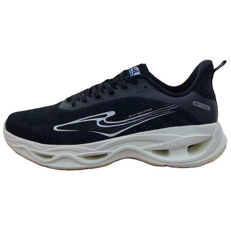 Erke Comfortable Cushioning Breathable Lightweight Low top Running Shoes Men's Black