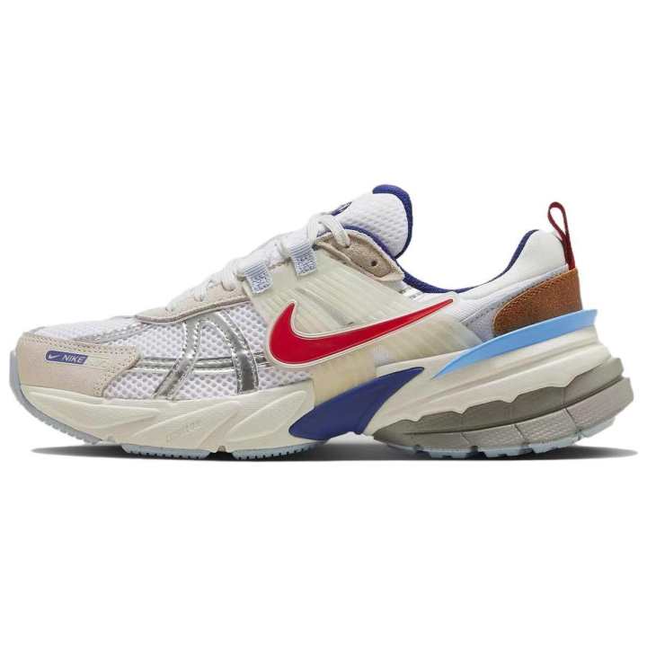 Nike Nike V2K Run Comfortable Round Toe Low top Casual City Commuting Running Shoes Women's White Gray Red