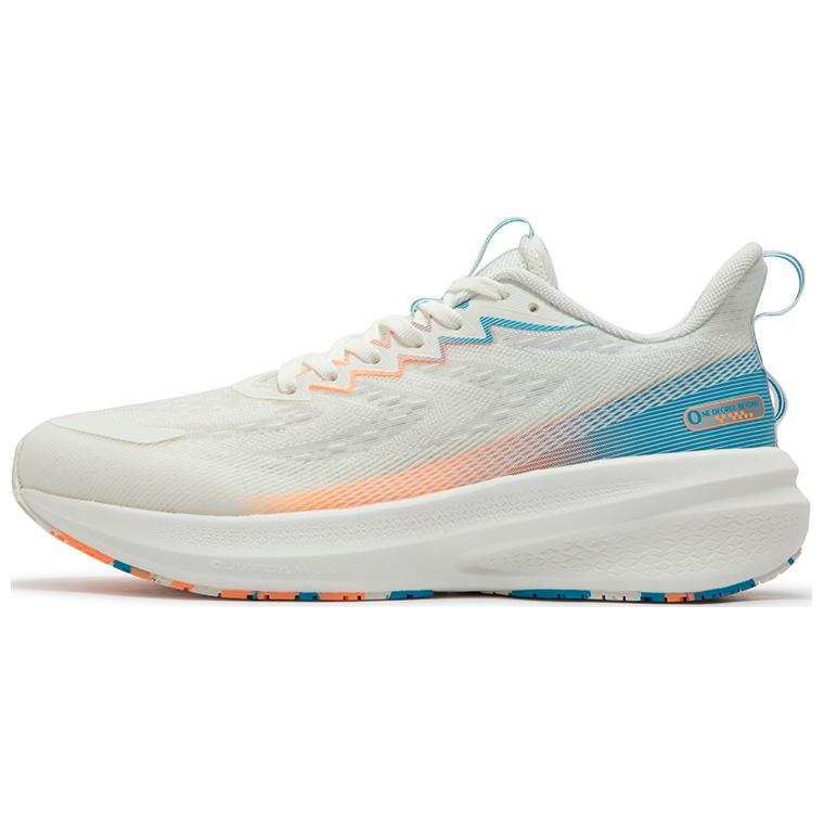 361° Abrasion Resistant Low top Casual Running Shoes Men's White Blue Orange