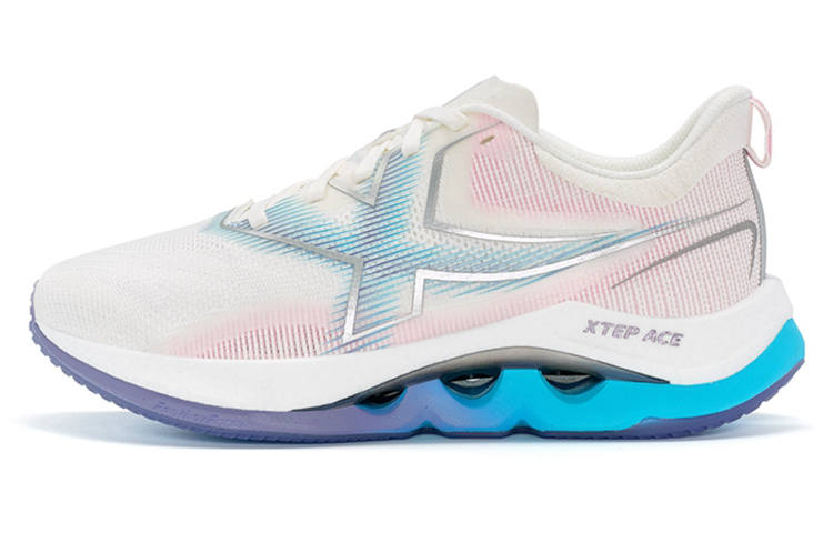 XTEP Xuan Speed 4.0 Pro Slip Resistant Abrasion Resistant Cushioning Low top Running Shoes Women's White Purple