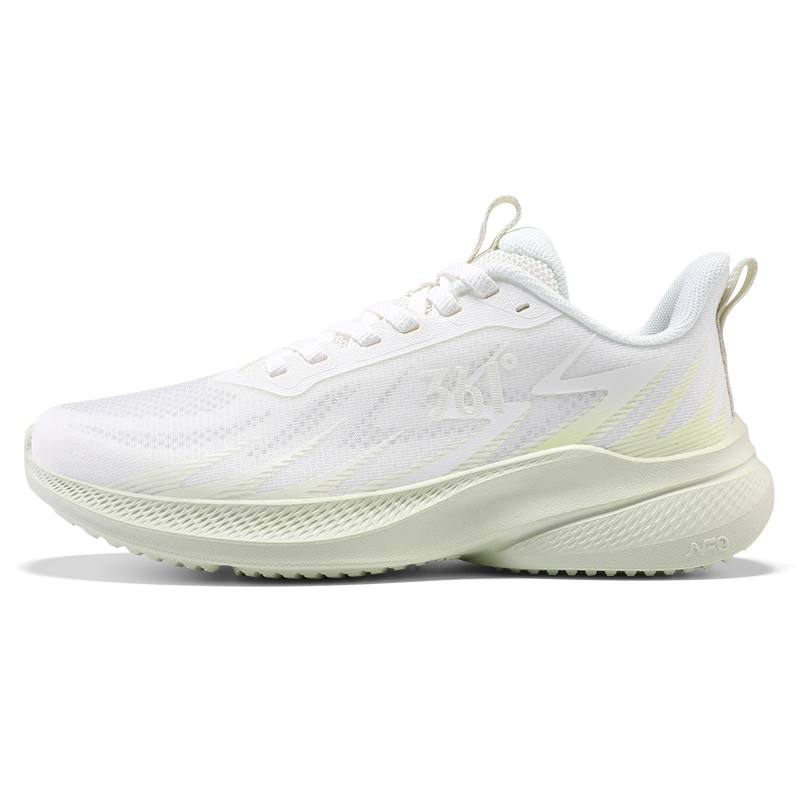 361° Abrasion Resistant Breathable Low top Casual Running Shoes Women's White Green