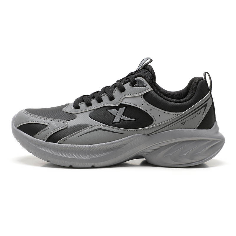 XTEP Cushioning Waterproof Cushioning Waterproof Low top Casual Running Shoes Men's Smoke Gray