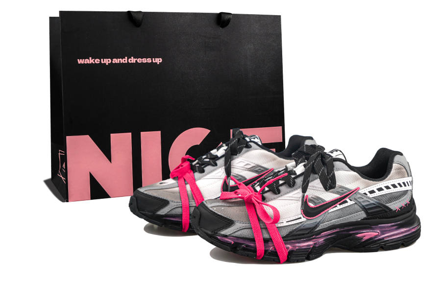 Nike Nike Initiator Cushioning Abrasion Resistant Breathable Low top Casual City Commuting Running Shoes Women's Black Pink