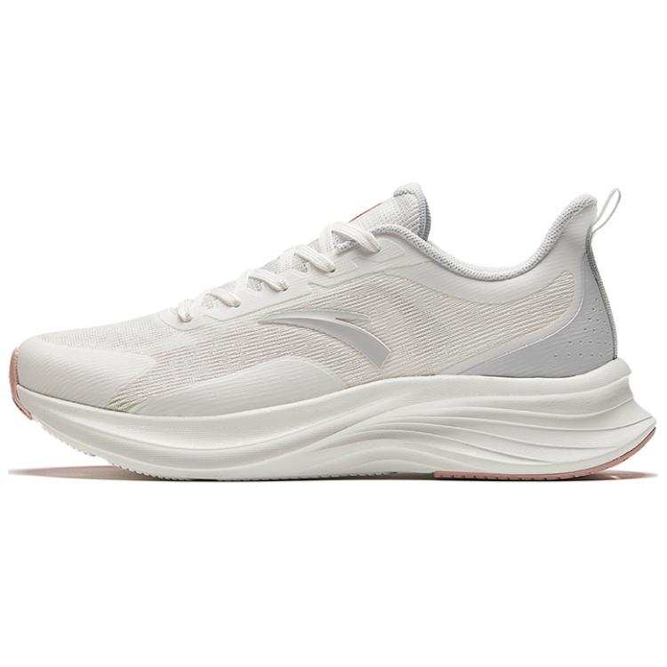 Anta Cushioning Slip Resistant Low top Running Shoes Women's White Gray