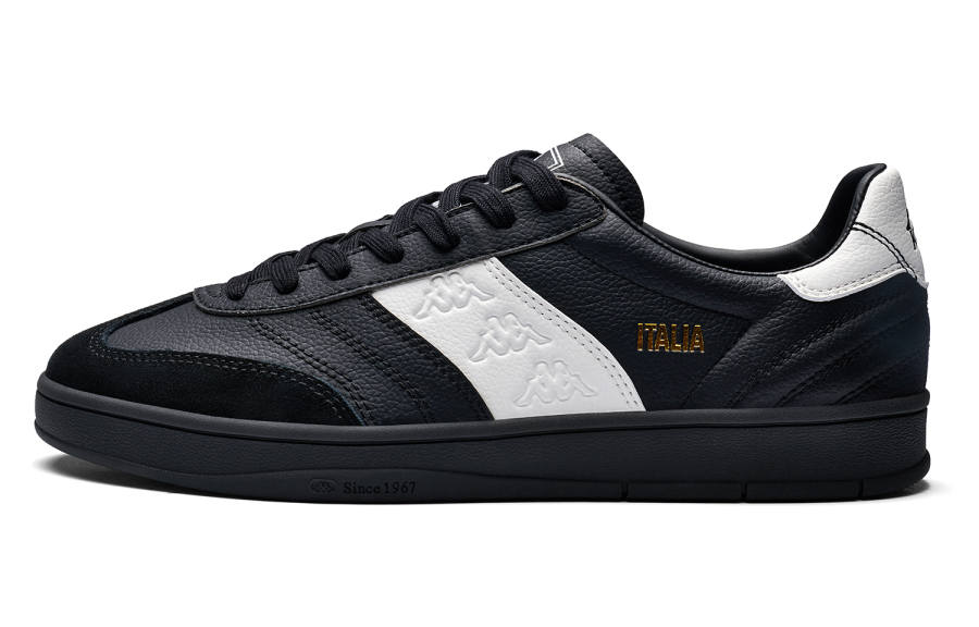 Kappa Vintage Collection Back to Back Lightweight Breathable Low top Skateboard Shoes Unisex Black White