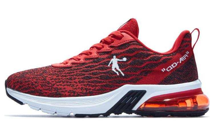 QIAODAN Comfortable Slip Resistant Abrasion Resistant Low top Running Shoes Men's Black Red