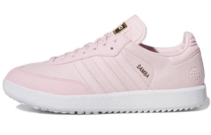 Adidas Adidas Samba Golf Textile, Leather Comfortable Abrasion Resistant Low top Golf Shoes Unisex Pink