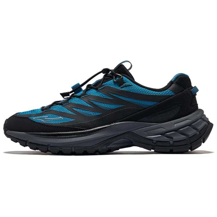 Erke Woyue 2 Slip Resistant Abrasion Resistant Mid top Outdoor Shoes Men's Blue Black
